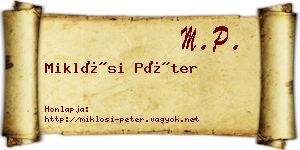 Miklósi Péter névjegykártya